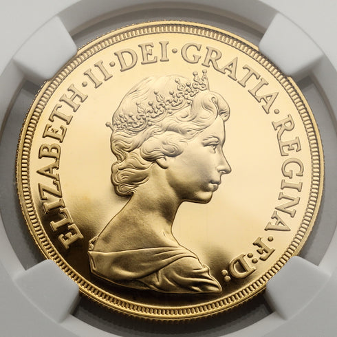 イギリス 1984年 エリザベス2世 5ポンド金貨 PF69UCAM:4235808-021